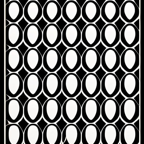 Jeu de formes noires et blanches - Décoratif abstrait géométrique par Lily van Riemsdijk - Art Prints with Color