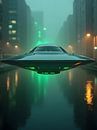 Ufo with green lighting by Photufo thumbnail