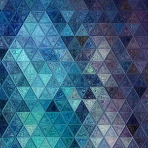 Mozaïek blauw donker licht #mosaic van JBJart Justyna Jaszke