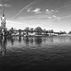 Potsdam - Skyline sur la Havel (panorama noir et blanc) sur Frank Herrmann