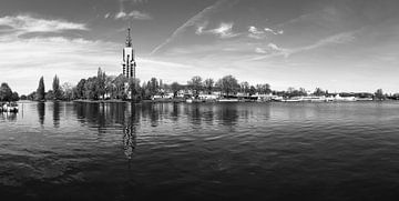 Potsdam - Skyline sur la Havel (panorama noir et blanc) sur Frank Herrmann