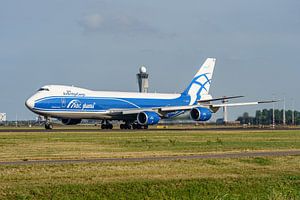 Abflug AirBridgeCargo Boeing 747-8 von Polderbaan.