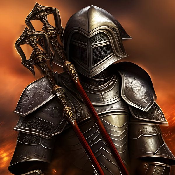 Warrior of the Elements in Armour by Babetts Bildergalerie