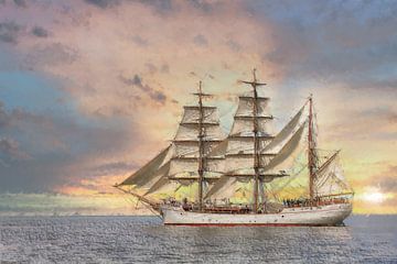 Großes Segelschiff in Ölfarbenoptik 3 von Marcel Kieffer