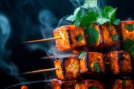 Brochettes de barbecue fumées à la coriandre sur Poster Art Shop