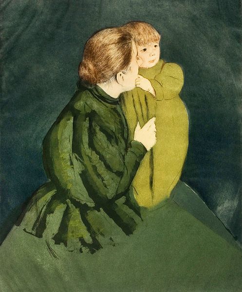 Bäuerin mit Kind (1895) von Mary Cassatt. von Studio POPPY