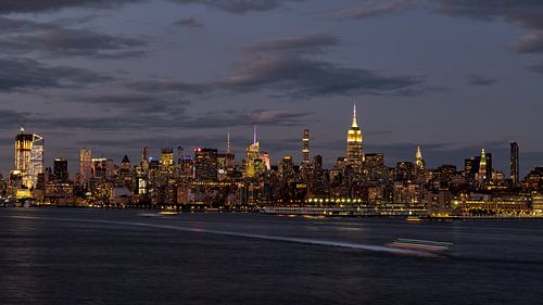 New York City skyline at night