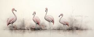 Flamingo's sur Tableaux ARTEO