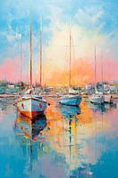 Harbour with sailboats