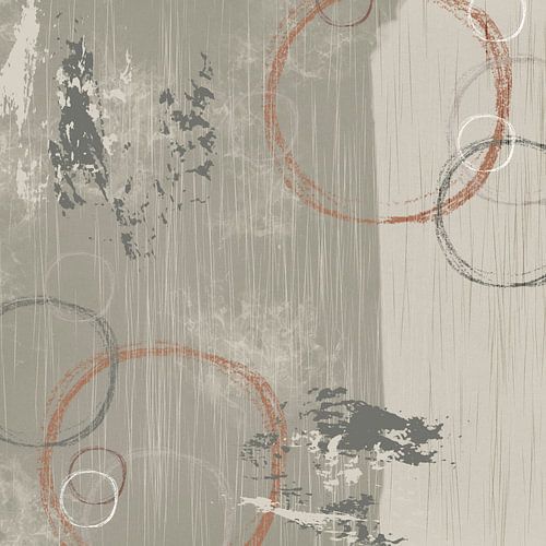 Modern rounded shapes and lines in soft earthy colours