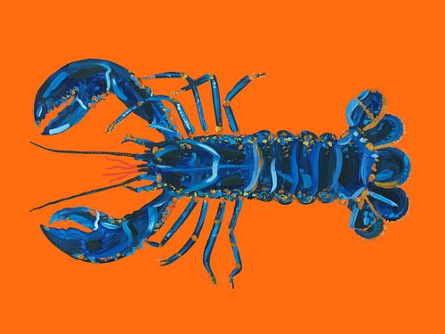 Hummer auf Orange von Alice Straker