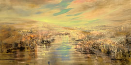 Free space - golden evening light by Annette Schmucker