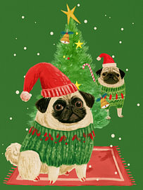 a Pug Xmas van J.O. Han