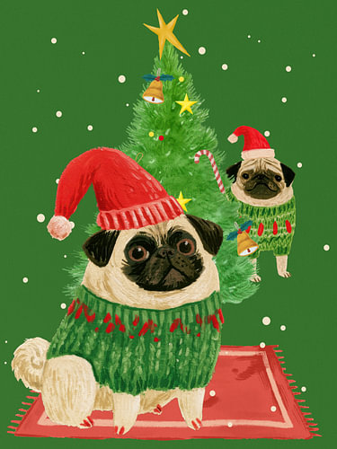 a Pug Xmas