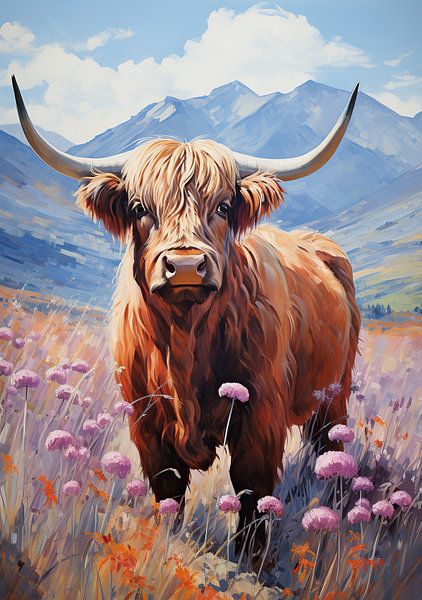 Die Highland Cow als Ikone der Natur von Niklas Maximilian