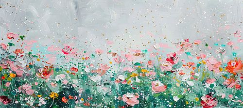 Fleurs 242 | Champ de fleurs Impressionnisme sur Art Merveilleux