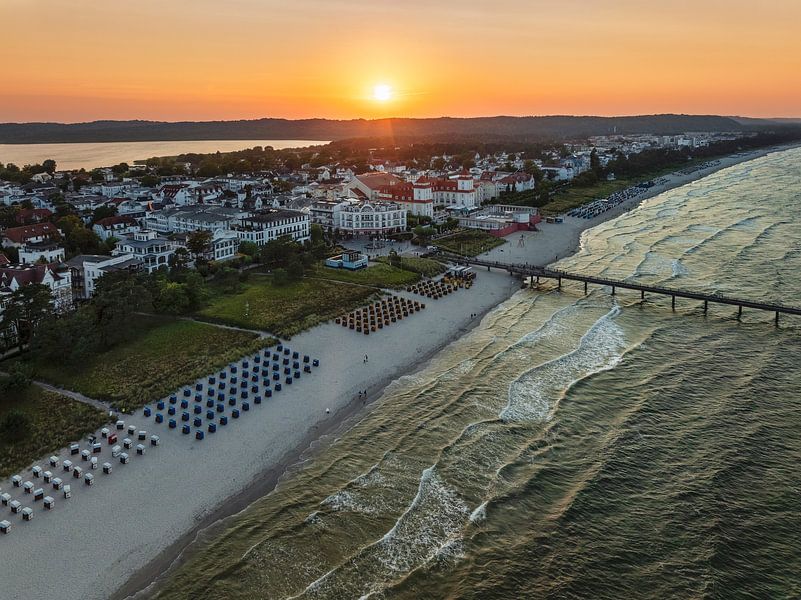 Binz beach from above at sunrise by Markus Lange