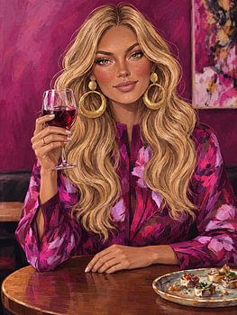 Ein Toast auf die Nacht in Fuchsia