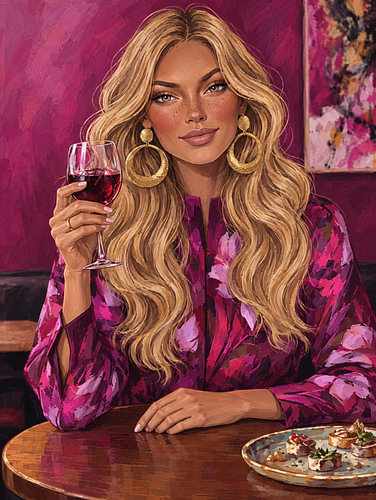 A toast to the night fuchia