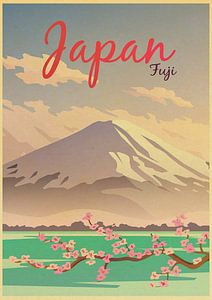 Japan Mount Fuji Travel Poster by David Potter