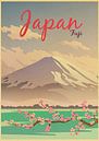 Japan Mount Fuji Travel Poster van David Potter thumbnail