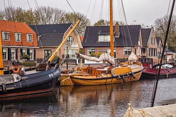 Barges in Museum harbor Spakenburg by Rob Boon