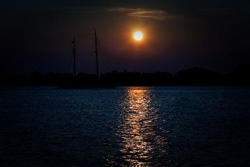 Coucher de soleil sur le Gouwzee