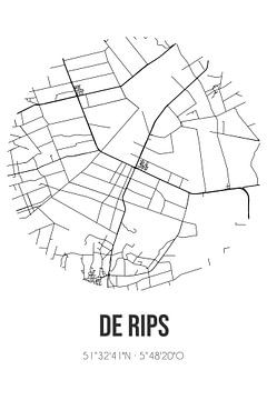 De Rips (Noord-Brabant) | Landkaart | Zwart-wit van Rezona