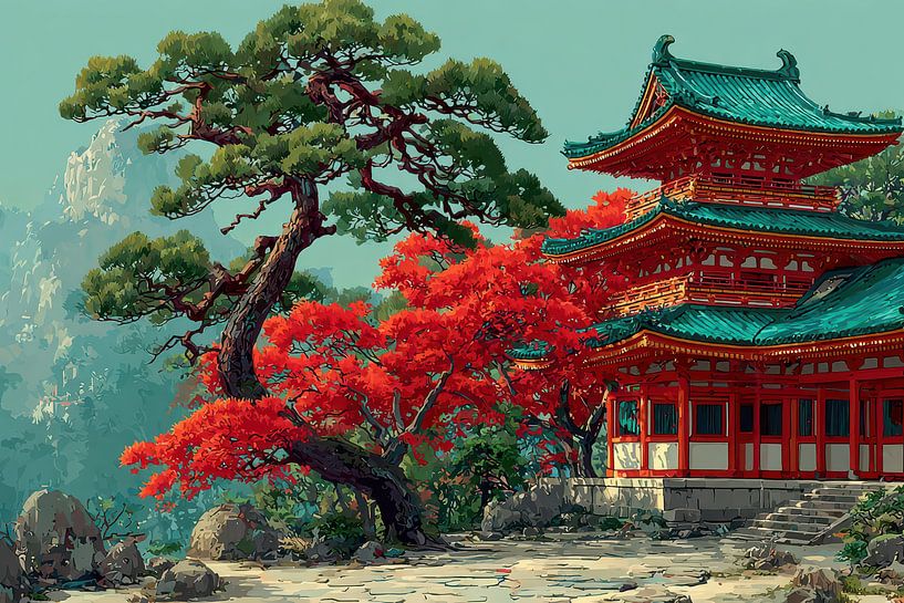 japanese art temple by Egon Zitter