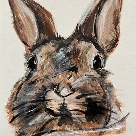 Sugar-sweet cute bunny, fluffy ears and simply a lucky charm - just to love by Susanna Schorr