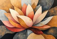 Moderne schilderij met lotus.