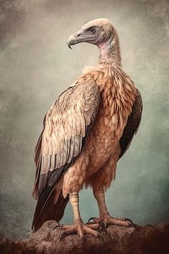Griffon Vulture is a bird of the ancient world. by Harry Stok