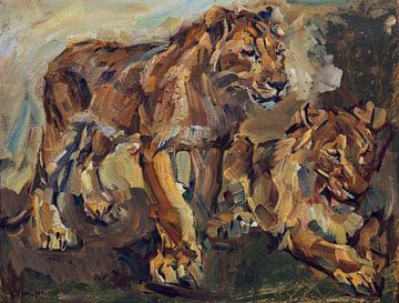Jonge Leeuwen, Carl Fahringer, 1928 van Atelier Liesjes