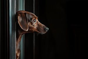 Curious Dachshund