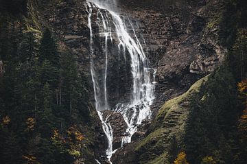 Autumn waterfall in the mountains by KC Photography