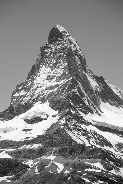 Hörnligrat Matterhorn schwarz-weiß von Menno Boermans