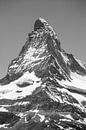 Hörnligrat Matterhorn schwarz-weiß von Menno Boermans Miniaturansicht