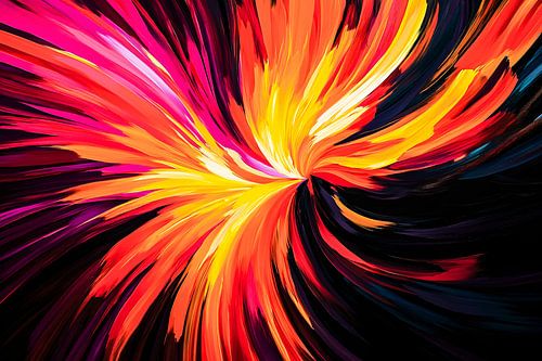 Kleurrijke abstracte energie explosie