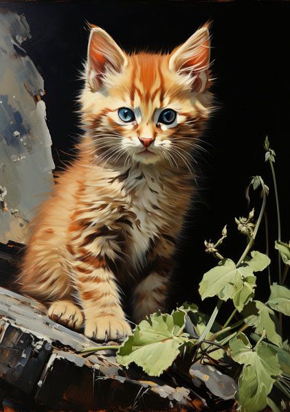 Poster chat impression d'art &quot;Coco&amp;quot ; par Niklas Maximilian