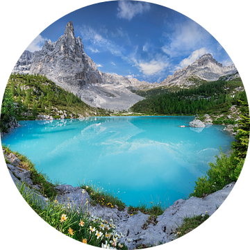 Lago di Sorapis bergmeer in de Dolomieten van Voss Fine Art Fotografie