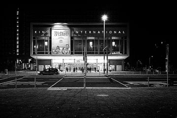 Cinema International in Berlin - modern architecture - black and white