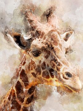 giraffe by Printed Artings