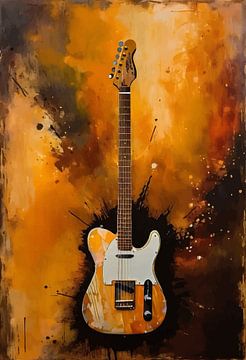 Elektrische gitaar abstracte kunst van MIROKKU