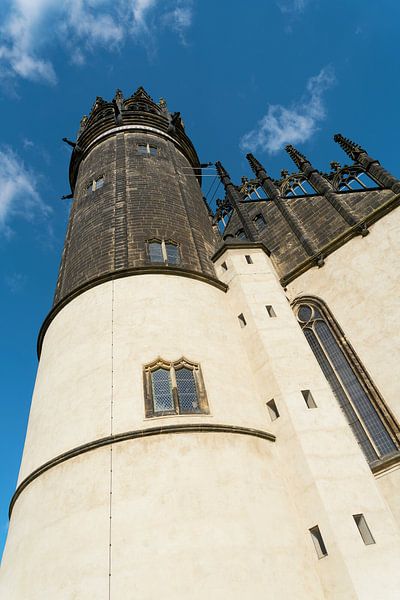 Castle church in the old town of Wittenberg by Heiko Kueverling