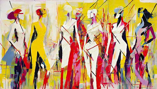 Vibrant Women, An Abstract Expression of Strength and Beauty.