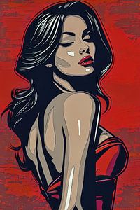 portrait de femme pop art