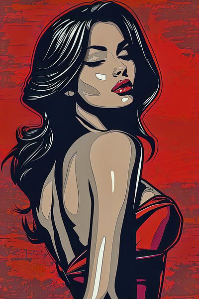 female portrait pop art by Egon Zitter