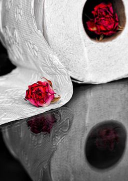 Toiletpapier met rozen van Elke Holinski