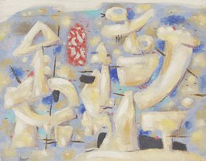 Willi Baumeister - Figuren auf Blau (1950)