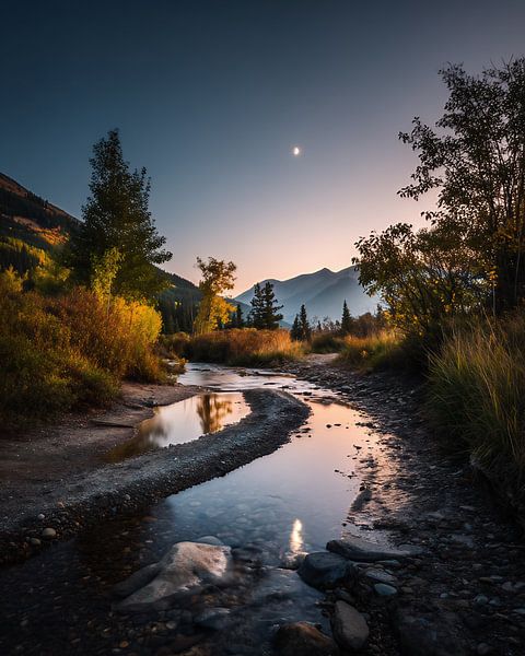 Licht over de horizon van fernlichtsicht